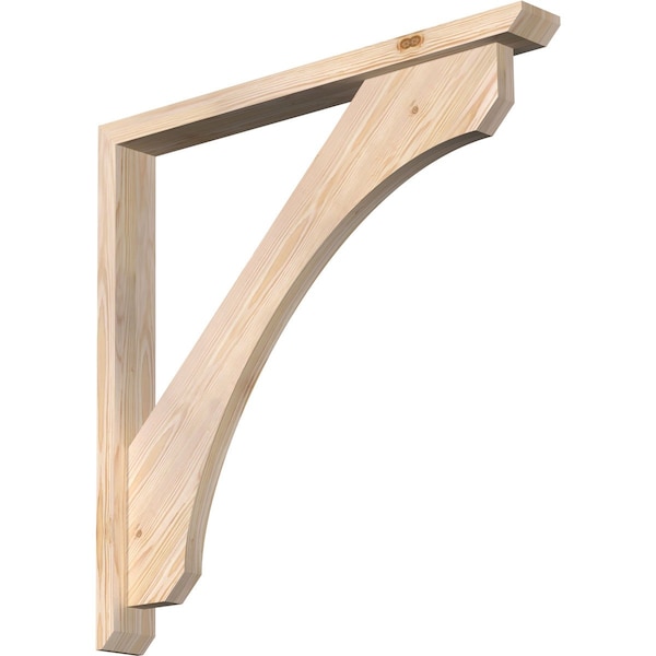 Ekena Millwork Legacy Slat Smooth Bracket w/ Offset Brace, Douglas Fir, 3 1/2"W x 32"D x 32"H BKT0402X32X32LEC06SDF - main